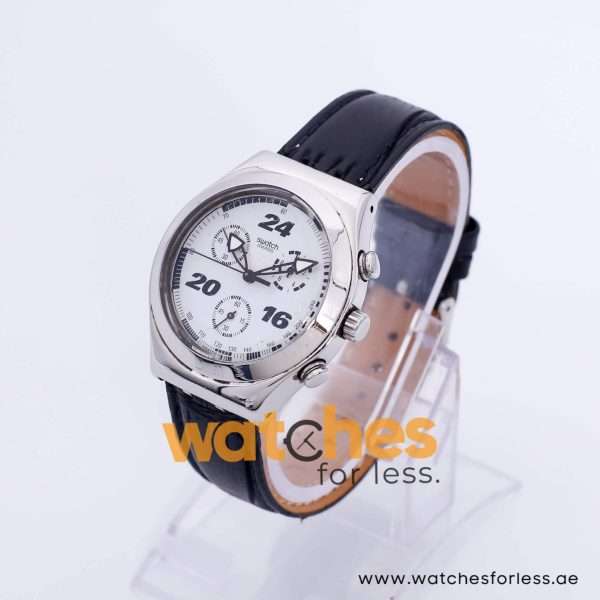 Swatch Men’s Swiss Made Quartz Black Leather Strap White Dial 40mm Watch YCS4006A9 UAE DUBAI AJMAN SHARJAH ABU DHABI RAS AL KHAIMA UMM UL QUWAIN ALAIN FUJAIRAH