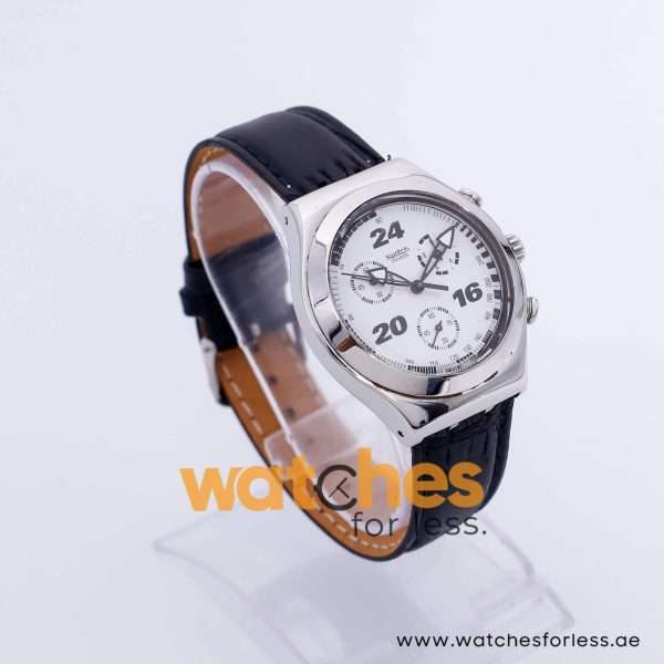 Swatch Men’s Swiss Made Quartz Black Leather Strap White Dial 40mm Watch YCS4006A9 UAE DUBAI AJMAN SHARJAH ABU DHABI RAS AL KHAIMA UMM UL QUWAIN ALAIN FUJAIRAH