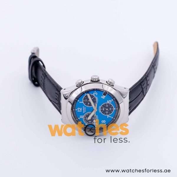 Swatch Men’s Swiss Made Quartz Black Leather Strap Blue Dial 40mm Watch SW189964 UAE DUBAI AJMAN SHARJAH ABU DHABI RAS AL KHAIMA UMM UL QUWAIN ALAIN FUJAIRAH