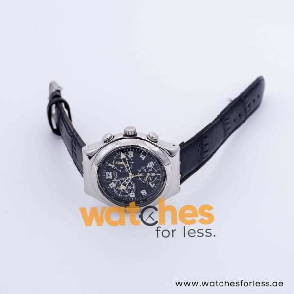 Swatch Men’s Swiss Made Quartz Black Leather Strap Black Dial 40mm Watch YCS409G UAE DUBAI AJMAN SHARJAH ABU DHABI RAS AL KHAIMA UMM UL QUWAIN ALAIN FUJAIRAH