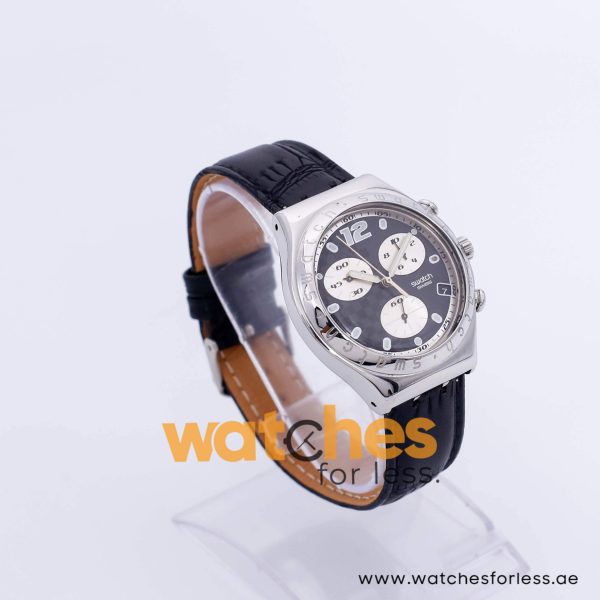 Swatch Men’s Swiss Made Quartz Black Leather Strap Black Dial 40mm Watch YCS4009AG UAE DUBAI AJMAN SHARJAH ABU DHABI RAS AL KHAIMA UMM UL QUWAIN ALAIN FUJAIRAH