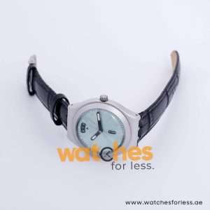 Swatch Men’s Swiss Made Quartz Black Leather Strap Mint Color Dial 37mm Watch YGS7008 UAE DUBAI AJMAN SHARJAH ABU DHABI RAS AL KHAIMA UMM UL QUWAIN ALAIN FUJAIRAH