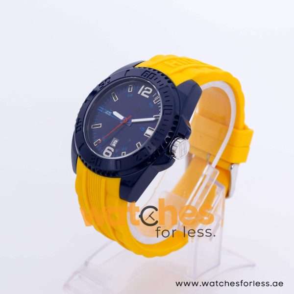 Tommy Hilfiger Men’s Quartz Yellow Silicone Strap Dark Blue Dial 46mm Watch 1791043/2 UAE DUBAI AJMAN SHARJAH ABU DHABI RAS AL KHAIMA UMM UL QUWAIN ALAIN FUJAIRAH