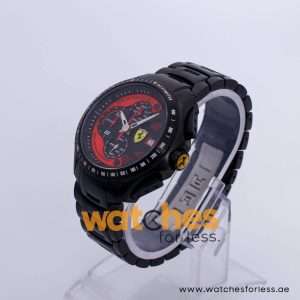 Ferrari Men’s Quartz Black Stainless Steel Black & Red Dial 44mm Watch 0830086 UAE DUBAI AJMAN SHARJAH ABU DHABI RAS AL KHAIMA UMM UL QUWAIN ALAIN FUJAIRAH