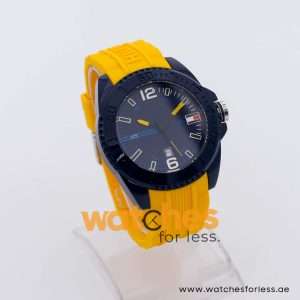 Tommy Hilfiger Men’s Quartz Yellow Silicone Strap Dark Blue Dial 46mm Watch 1791043/3 UAE DUBAI AJMAN SHARJAH ABU DHABI RAS AL KHAIMA UMM UL QUWAIN ALAIN FUJAIRAH