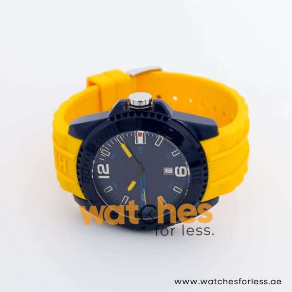 Tommy Hilfiger Men’s Quartz Yellow Silicone Strap Dark Blue Dial 46mm Watch 1791043/3 UAE DUBAI AJMAN SHARJAH ABU DHABI RAS AL KHAIMA UMM UL QUWAIN ALAIN FUJAIRAH