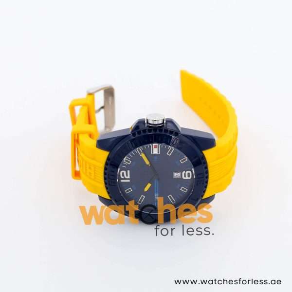 Tommy Hilfiger Men’s Quartz Yellow Silicone Strap Dark Blue Dial 46mm Watch 1791043/3 UAE DUBAI AJMAN SHARJAH ABU DHABI RAS AL KHAIMA UMM UL QUWAIN ALAIN FUJAIRAH