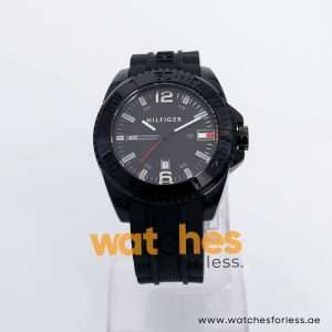 Tommy Hilfiger Men’s Quartz Black Silicone Strap Black Dial 46mm Watch 1791041 UAE DUBAI AJMAN SHARJAH ABU DHABI RAS AL KHAIMA UMM UL QUWAIN ALAIN FUJAIRAH
