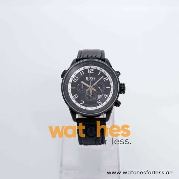 Hugo Boss Men’s Quartz Black Leather Strap Black Dial 44mm Watch 1512741 UAE DUBAI AJMAN SHARJAH ABU DHABI RAS AL KHAIMA UMM UL QUWAIN ALAIN FUJAIRAH