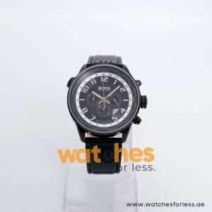 Hugo Boss Men’s Quartz Black Leather Strap Black Dial 44mm Watch 1512741 UAE DUBAI AJMAN SHARJAH ABU DHABI RAS AL KHAIMA UMM UL QUWAIN ALAIN FUJAIRAH