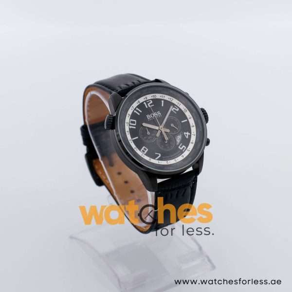 Hugo Boss Men’s Quartz Black Leather Strap Black Dial 44mm Watch 1512741 UAE DUBAI AJMAN SHARJAH ABU DHABI RAS AL KHAIMA UMM UL QUWAIN ALAIN FUJAIRAH