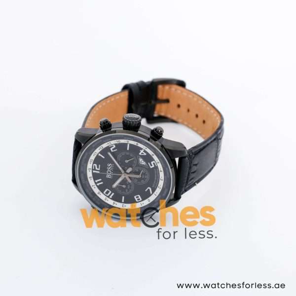 Hugo Boss Men’s Quartz Black Leather Strap Black Dial 44mm Watch 1512741 UAE DUBAI AJMAN SHARJAH ABU DHABI RAS AL KHAIMA UMM UL QUWAIN ALAIN FUJAIRAH