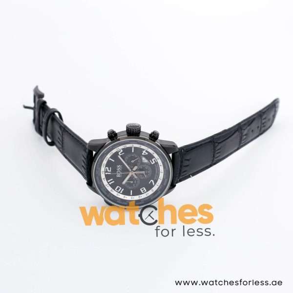 Hugo Boss Men’s Quartz Black Leather Strap Black Dial 44mm Watch 1512741 UAE DUBAI AJMAN SHARJAH ABU DHABI RAS AL KHAIMA UMM UL QUWAIN ALAIN FUJAIRAH