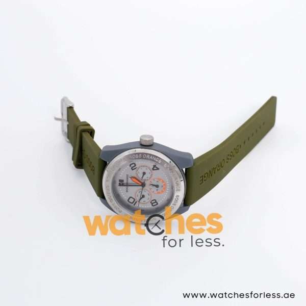 Hugo Boss Men’s Quartz Green Silicone Strap Grey Dial 44mm Watch 1512550/3 UAE DUBAI AJMAN SHARJAH ABU DHABI RAS AL KHAIMA UMM UL QUWAIN ALAIN FUJAIRAH
