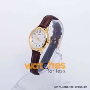 Lorus Women’s Quartz Brown Leather Strap White Dial 28mm Watch RG234NX9