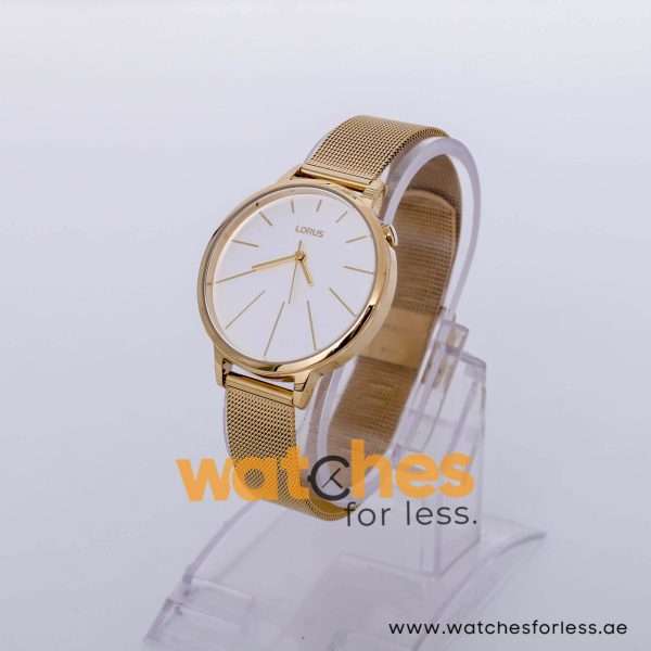 Lorus Women’s Quartz Gold Stainless Steel White Dial 36mm Watch RG204KX9