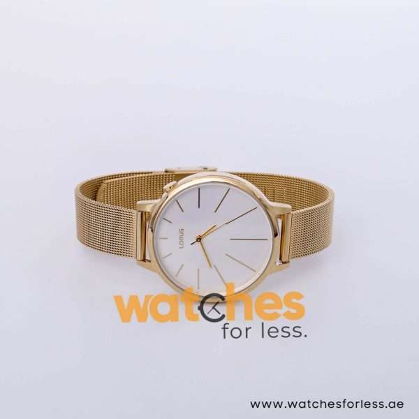 Lorus Women’s Quartz Gold Stainless Steel White Dial 36mm Watch RG204KX9