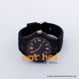 Ferrari Men’s Quartz Black Silicone Strap White 44mm Watch 0830093