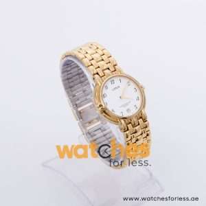 Lorus Women’s Quartz Gold Stainless Steel White Dial 33mm Watch RPU18AX