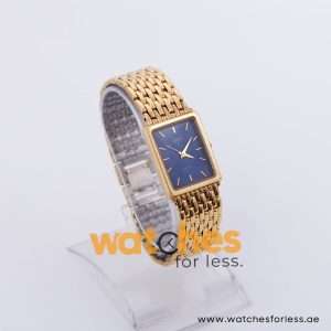 Lorus Women’s Quartz Gold Stainless Steel Blue Dial 24mm Watch RRS52AX