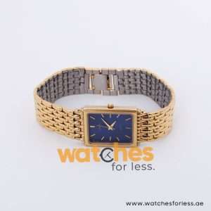 Lorus Women’s Quartz Gold Stainless Steel Blue Dial 24mm Watch RRS52AX