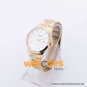 Lorus Men’s Quartz Gold Stainless Steel Silver Sunray Dial 42mm Watch RH972FX9