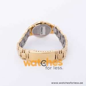 Lorus Men’s Quartz Gold Stainless Steel Champagne Dial 34mm Watch RXD66CX9