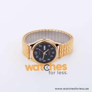 Lorus Men’s Quartz Gold Stainless Steel Black Dial 37mm Watch RXF44AXF9