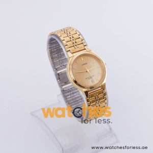 Lorus Men’s Quartz Gold Stainless Steel Gold Dial 32mm Watch RRS02AX