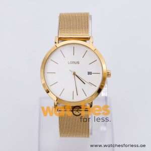 Lorus Men’s Quartz Gold Stainless Steel White Dial 38mm Watch RH916LX9