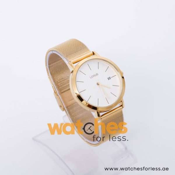 Lorus Men’s Quartz Gold Stainless Steel White Dial 38mm Watch RH916LX9