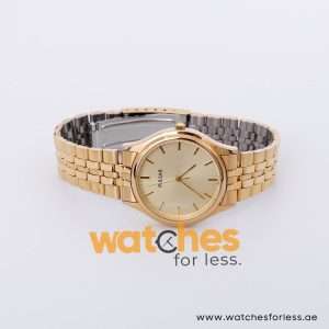 Pulsar Men’s Quartz Gold Stainless Steel Gold Dial 35mm Watch PRS622X9