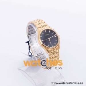 Pulsar Men’s Quartz Gold Stainless Steel Black Dial 35mm Watch PRS620X9