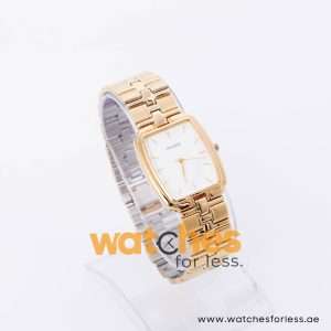 Pulsar Women’s Quartz Gold Stainless Steel White Dial 28mm Watch PRS508X