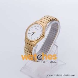 Pulsar Men’s Quartz Gold Stainless Steel White Dial 35mm Watch PRS618X1