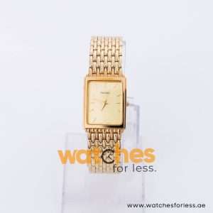 Pulsar Women’s Quartz Gold Stainless Steel Gold Dial 24mm Watch PRS516X