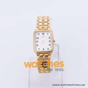 Pulsar Women’s Quartz Gold Stainless Steel White Dial 27mm Watch PRS512X
