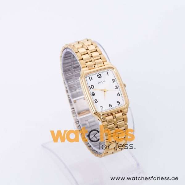 Pulsar Women’s Quartz Gold Stainless Steel White Dial 27mm Watch PRS512X