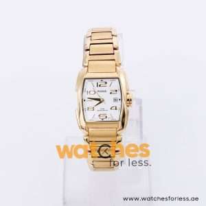 Pulsar Women’s Quartz Gold Stainless Steel White Dial 24mm Watch PXT614X1