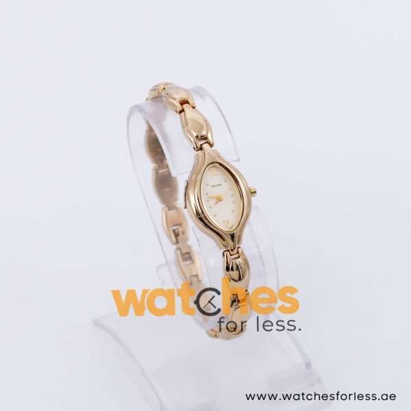 Pulsar Women’s Quartz Gold Stainless Steel Champagne Dial 19mm Watch PTC312X1