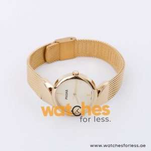Pulsar Women’s Quartz Gold Stainless Steel Gold Dial 30mm Watch PH8234X1