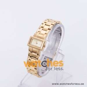 Pulsar Women’s Quartz Gold Stainless Steel Gold Dial 21mm Watch PTA242X1