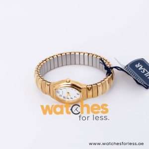 Pulsar Women’s Quartz Gold Stainless Steel White Dial 20mm Watch PRS586