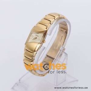 Pulsar Women’s Quartz Gold Stainless Steel Gold Dial 21mm Watch REG948X1