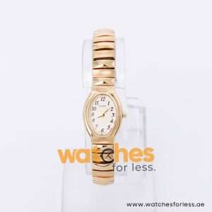 Pulsar Women’s Quartz Gold Stainless Steel Beige Dial 19mm Watch PRS578X9