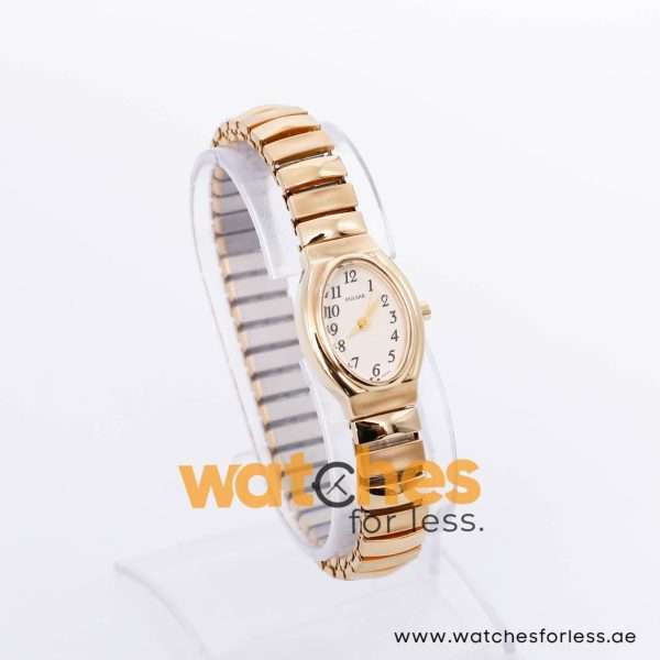 Pulsar Women’s Quartz Gold Stainless Steel Beige Dial 19mm Watch PRS578X9