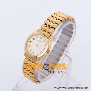 Pulsar Women’s Quartz Gold Stainless Steel Beige Dial 27mm Watch PXD546X