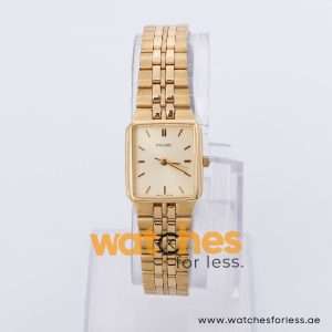 Pulsar Women’s Quartz Gold Stainless Steel Gold Dial 20mm Watch PTC204X