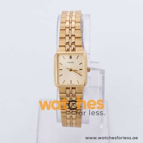 Pulsar Women’s Quartz Gold Stainless Steel Gold Dial 20mm Watch PTC204X