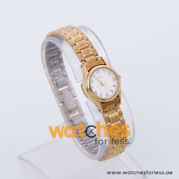 Pulsar Women’s Quartz Gold Stainless Steel White Dial 20mm Watch PPH466X